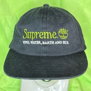 Supreme x Timberland Cap Black / Olive logo